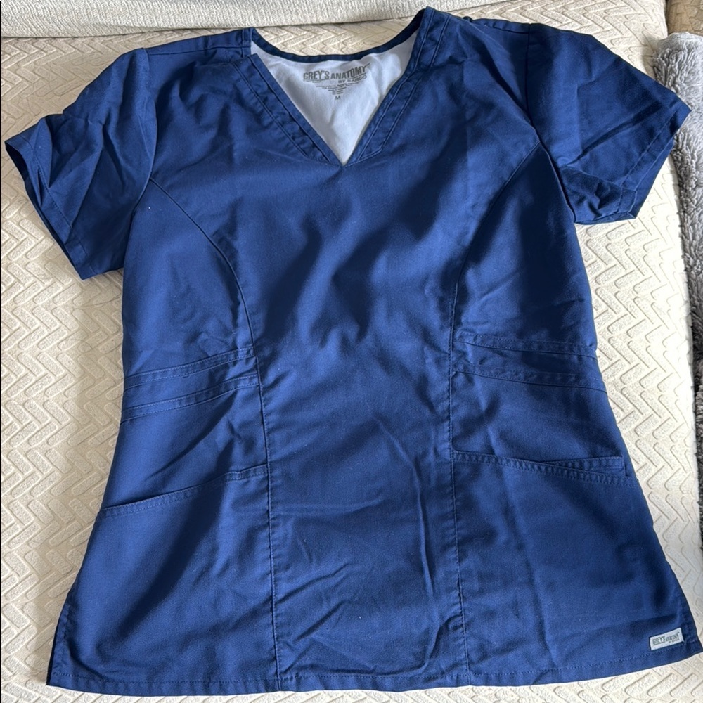 Women’s Grey’s Anatomy Mia V-neck Indigo Scrub Top